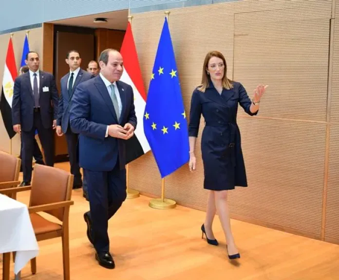الرئيس السيسي ورئيسة البرلمان الأوروبي