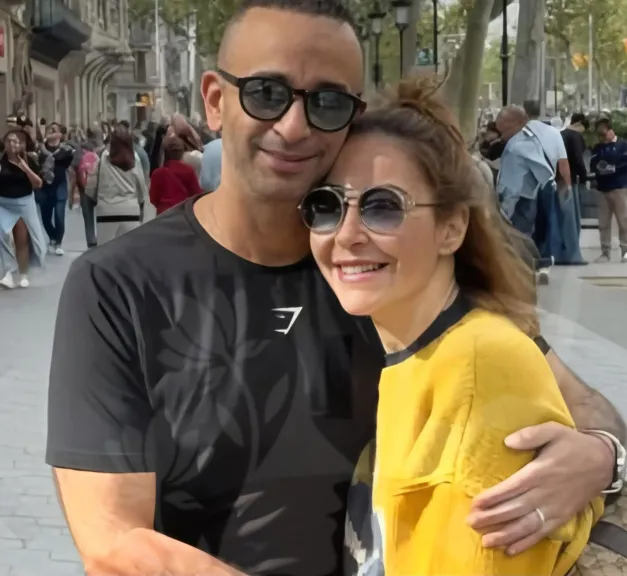 منه شلبي وزوجها أحمد الجنانيني
