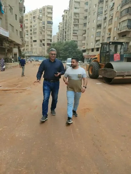 جانب من أعمال الرصف