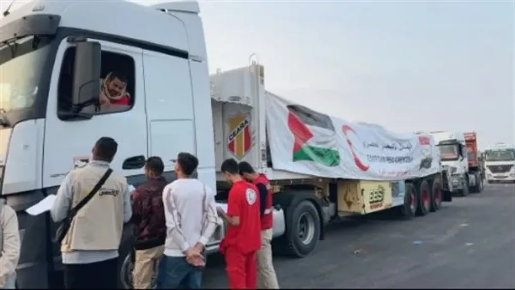قافله المساعدات المصريه