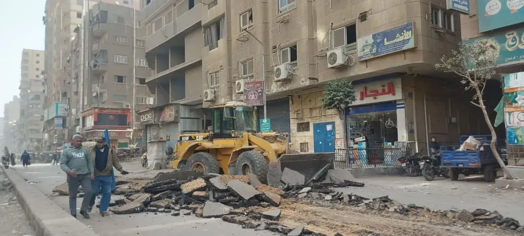 بدء أعمال تطوير ورصف ورفع كفاءة شارع ناهيا بحي بولاق الدكرور