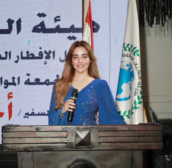 سلمى عادل تتألق في تقديم حفل إفطار السفير أحمد الفضالي بحضور رفيع المستوى