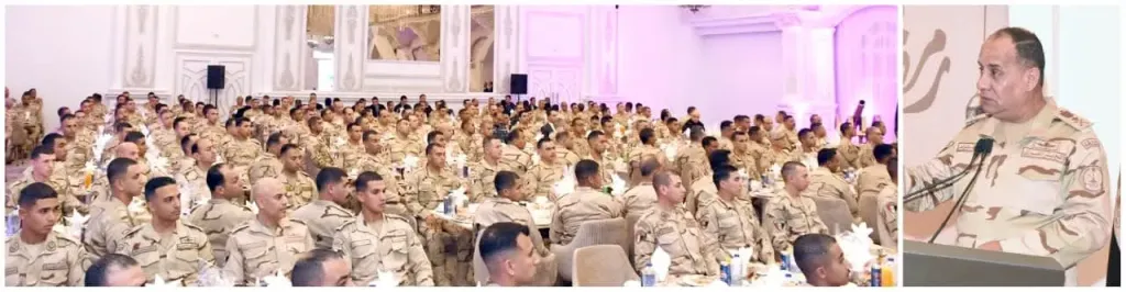 وزير الدفاع والإنتاج الحربى يلتقى بمقاتلى قوات الدفاع الجوى 