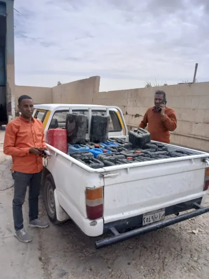 ضبط مخالفات قبل تهريب 624 لتر وقود لبيعها بالسوق السوداء