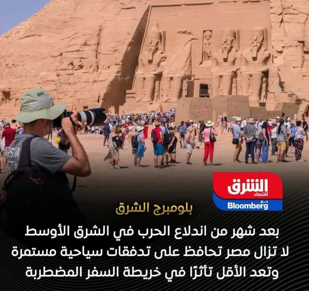 بلومبرج الشرق تشيد بتدفق السياحة لمصر خاصاً الشاطئية