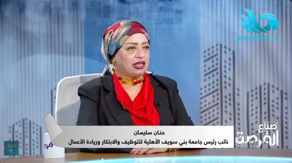 حنان سليمان، نائب رئيس جامعة بني سويف الأهلية للتوظيف والابتكار