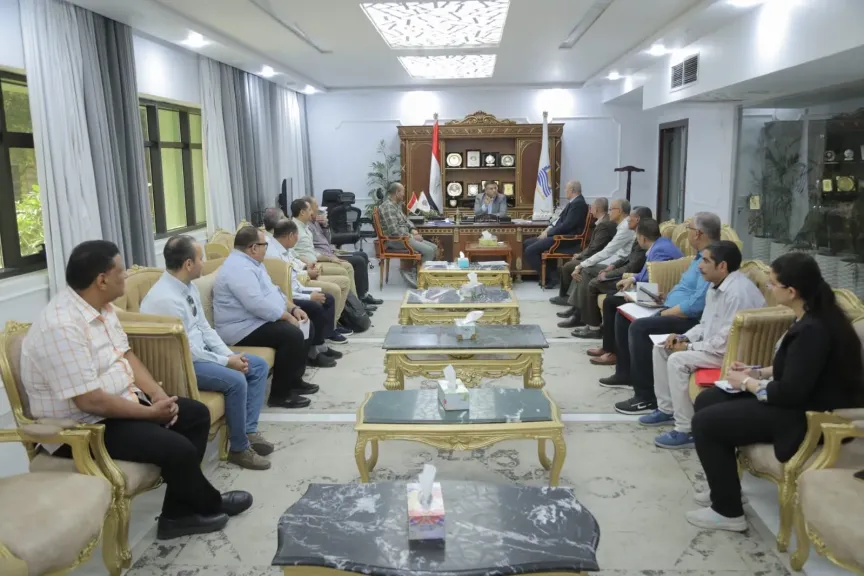 محافظ قنا يجتمع مع رئيس شركة مصر العليا للكهرباء 