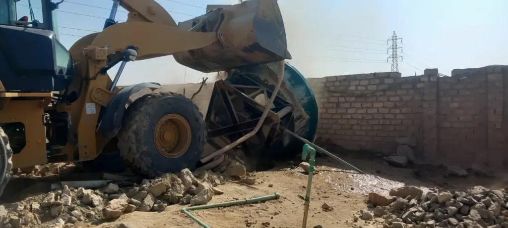 إزالة 15 حالة تعدٍ و4 طواحين ذهب وإسترداد 8910 متراً 