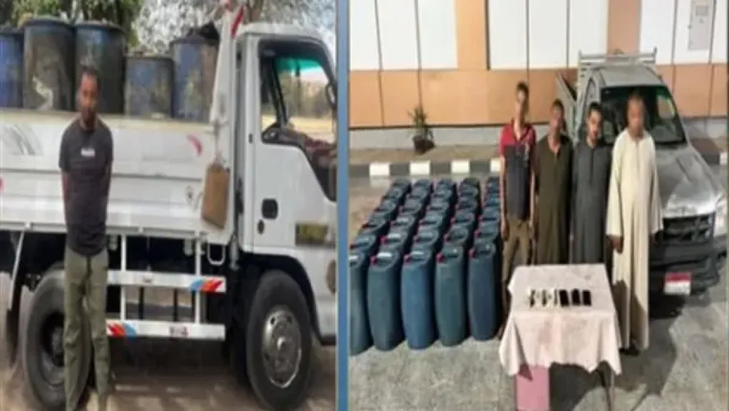 المتهمين وتالمضبوطات 