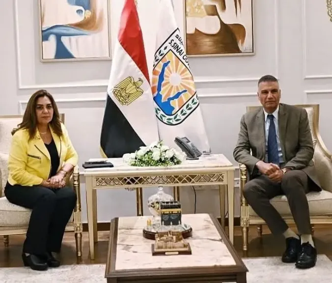 محافظ جنوب سيناء يستقبل وزيرة المحليات والبيئة