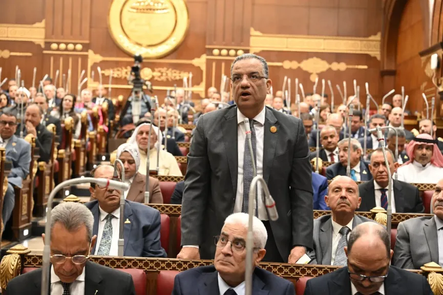 النائب محمود مسلم، رئيس الهيئة البرلمانية لحزب الجبهة الوطنية بمجلس الشيوخ