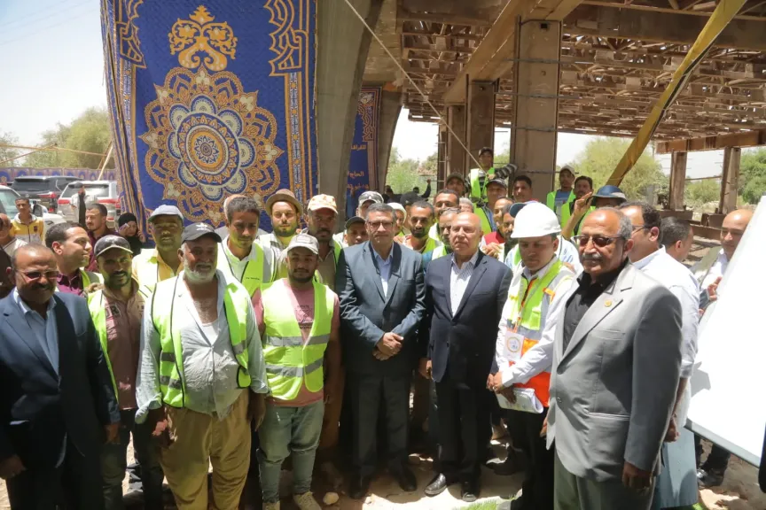 التشغيل التجريبي لكوبرى أعلى مزلقان أبو شوشة