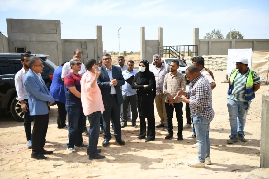 متابعة الأعمال الإنشائية بشادر الأربعين 
