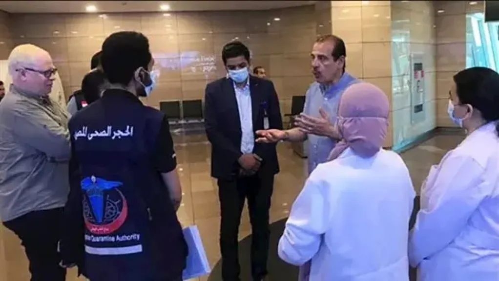 الحجر الصحي بمطار القاهرة 