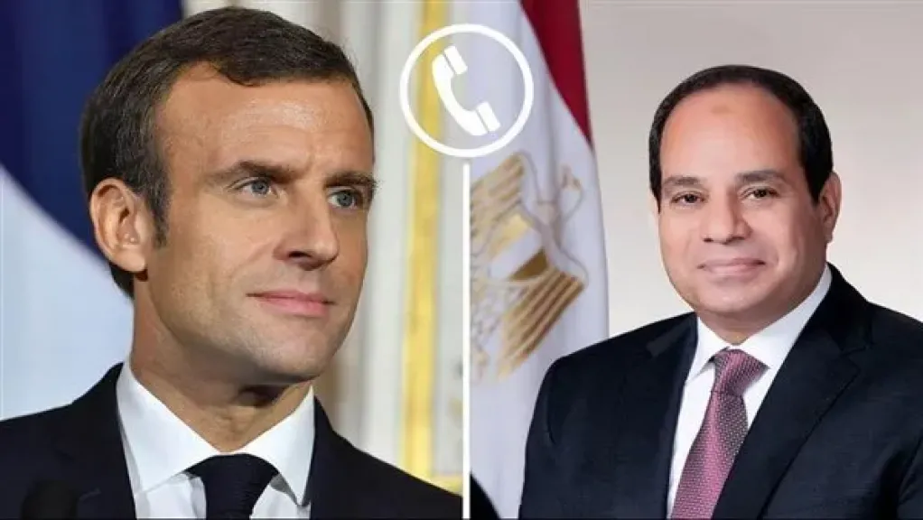 الرئيس عبد الفتاح السيسي وماكرون