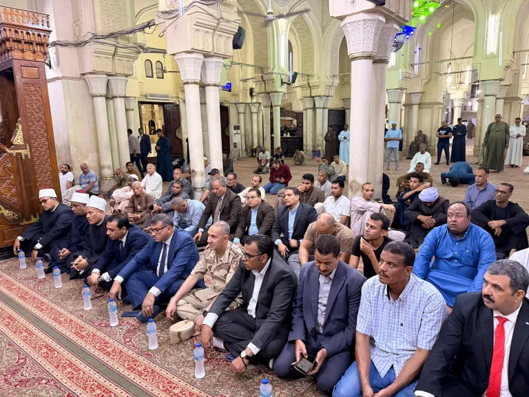 محافظ قنا يشهد الإحتفال بالعام الهجري الجديد بمسجد العارف بالله سيدي عبد الرحيم القنائي