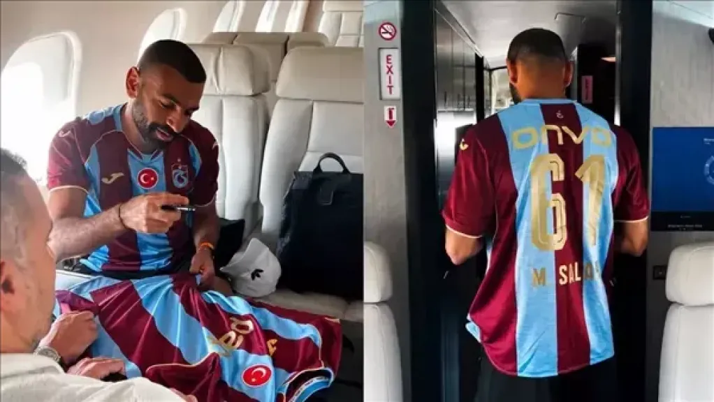 سر ظهور محمد صلاح بقميص طرابزون التركي رقم 61