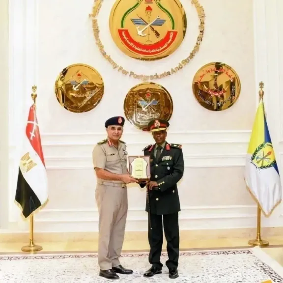 الأكاديمية العسكرية للدراسات العليا والإستراتيجية تستقبل مدير أكاديمية نميرى العسكرية العليا بالسودان والوفد المرافق له