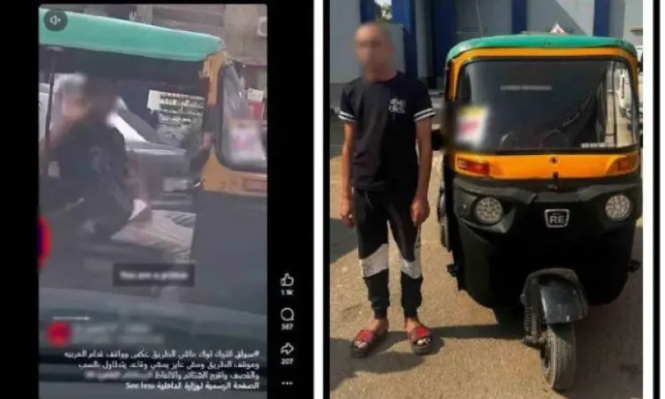 نهاية ”البلطجة المرورية”.. سقوط سائق التوك توك المتهم بالسير عكس الاتجاه في المطرية