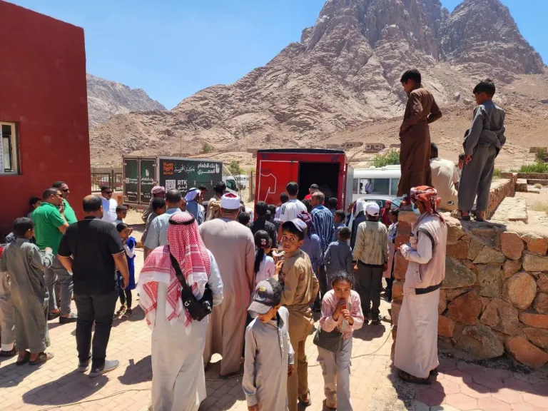 وزارة الشباب والرياضة والصحة والتضامن ومنظمات المجتمع المدني ينظمون قوافل مجتمعية متكاملة بسانت كاترين