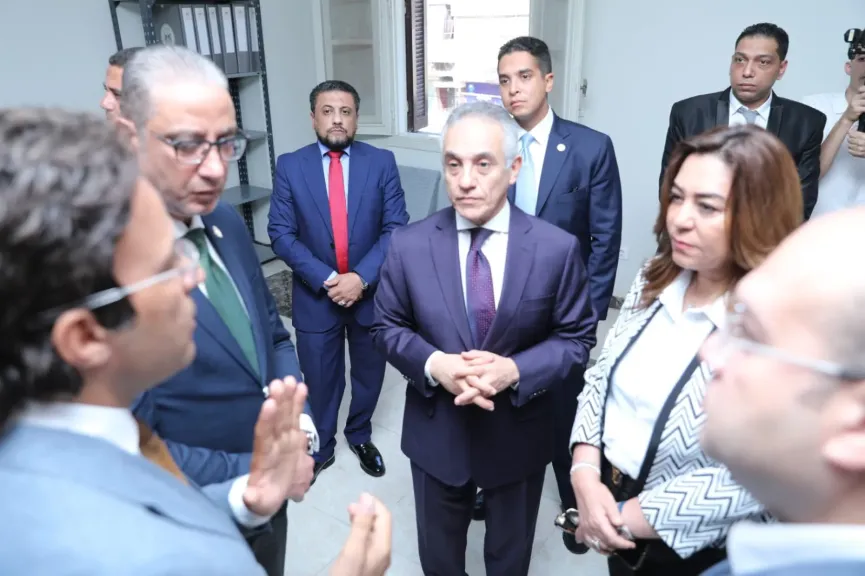 وزيرا العدل والتنمية المحلية والبيئة يشهدان بدء تشغيل فرع توثيق «الودي» بالصف