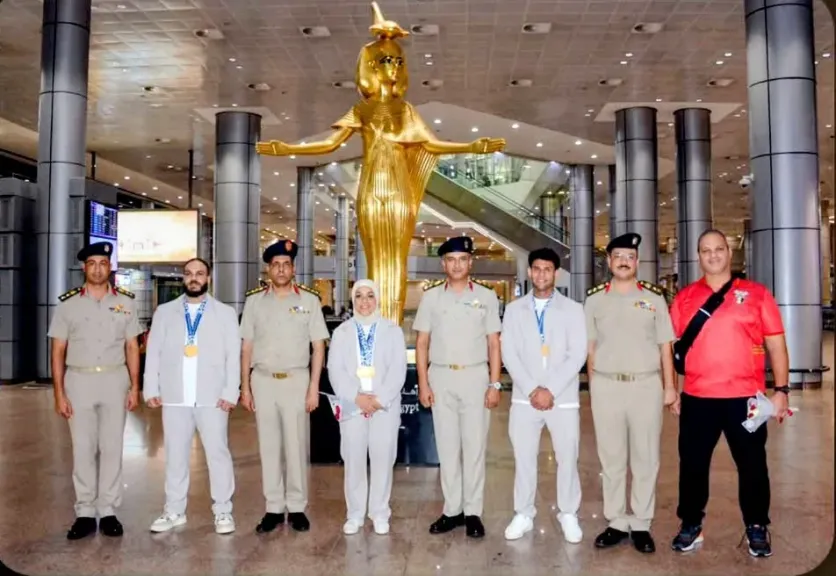 القوات المسلحة تستقبل أبطالها الرياضيين المشاركين بدورة ألعاب البحر الأبيض المتوسط ”بتارانتو إيطاليا”