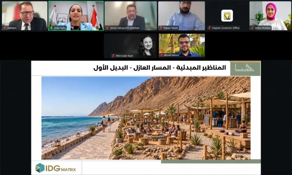 محافظة جنوب سيناء تبحث تطوير منطقة الثري بولز بمدينة دهب