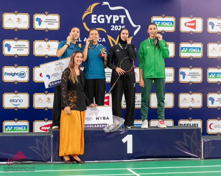 4 ميداليات حصيلة منتخب ناشئي الريشة الطائرة في بطولة أفريقيا تحت 19 سنة