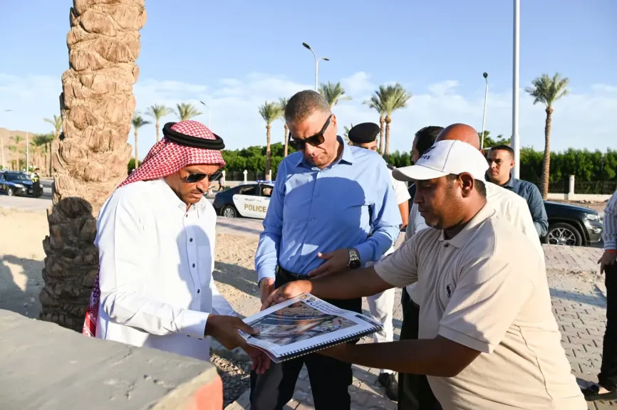 محافظ جنوب سيناء يتفقد أعمال مشروع «TABA YARD» بطابا
