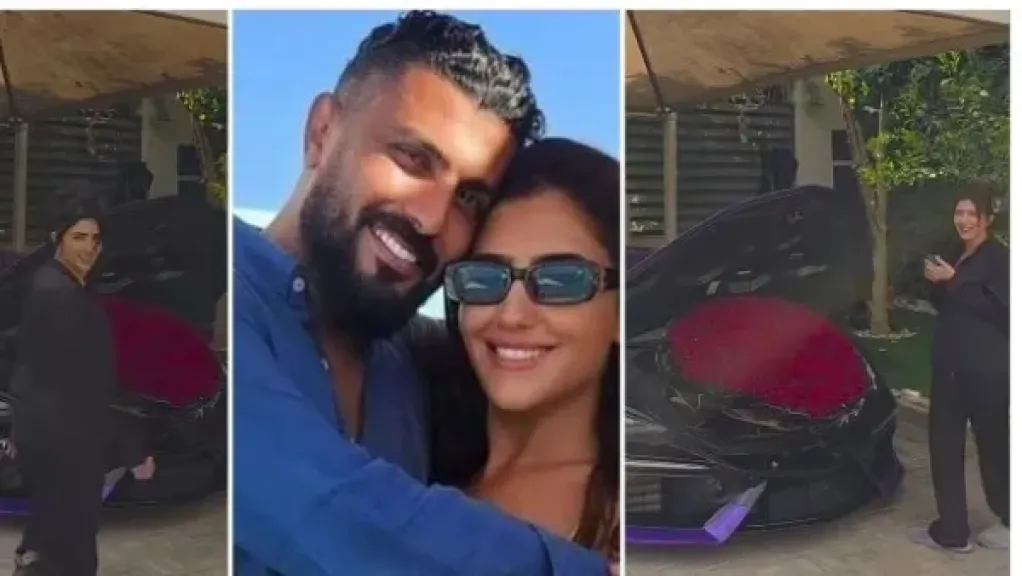 لامبورجيني وباقة ورد.. محمد سامي يفاجئ مي عمر بهدية في عيد ميلادها