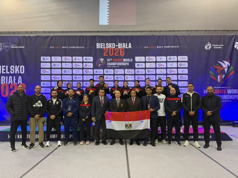 وزير الشباب والرياضة يهنئ منتخب الكاراتيه للناشئين والشباب بعد وصافة بطولة العالم بـ11 ميدالية