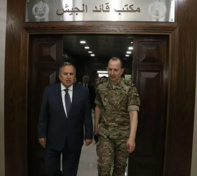 قائد الجيش اللبناني يستقبل الأمين العام لجامعة الدول العربية