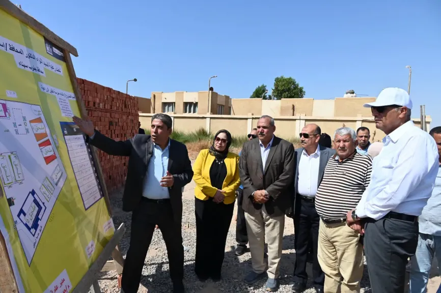 محافظ جنوب سيناء يتابع الموقف التنفيذي للأعمال الإنشائية بمدرسة الثانوية الزراعية بطور سيناء