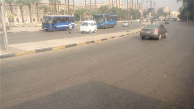 هدوء بالشوارع وسيولة مرورية فى ميادين القاهرة والجيزة