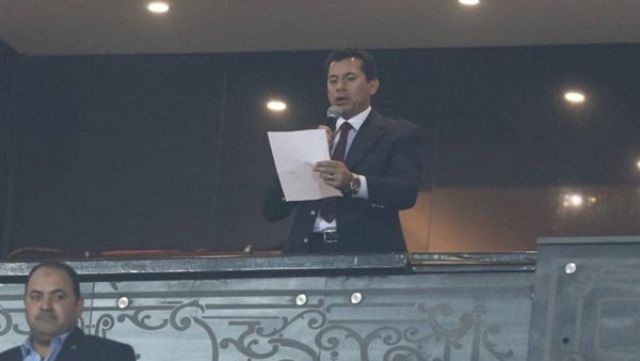 جانب من كلمة وزير الشباب والرياضة