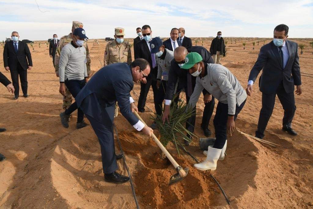 الرئيس السيسي خلال تفقد المشروعات التنموية بتوشكى 