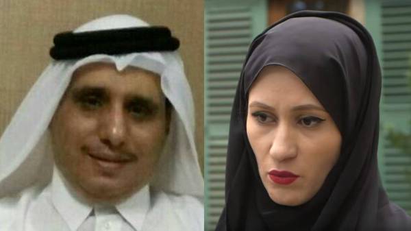 الشيخ طلال وزوجته أسماء