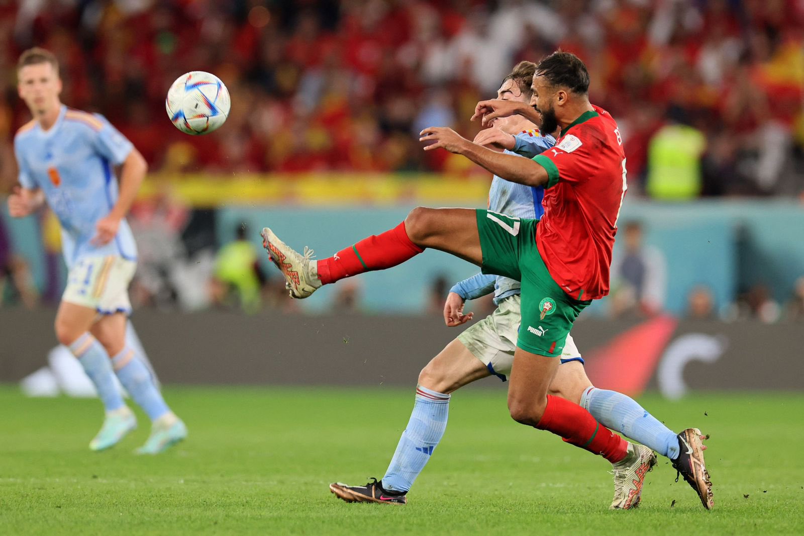 مباراة المغرب وإسبانيا في كاس العالم